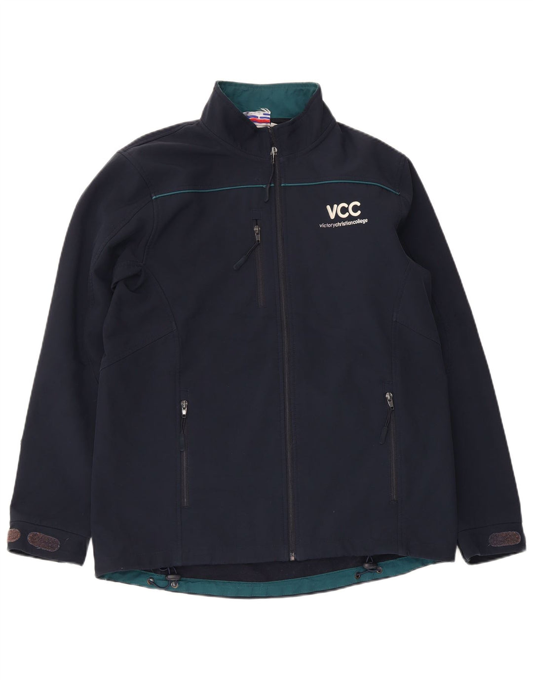 Champion Herren-Windbreaker-Jacke mit Grafik, UK 38, Mittelmarineblau, Polyester
