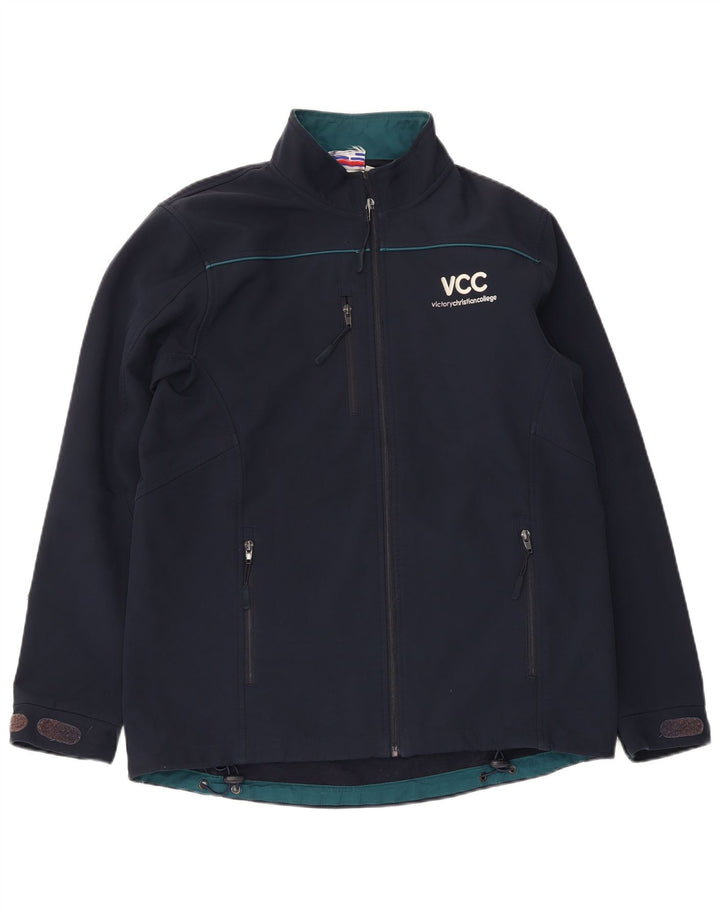 Champion Herren-Windbreaker-Jacke mit Grafik, UK 38, Mittelmarineblau, Polyester