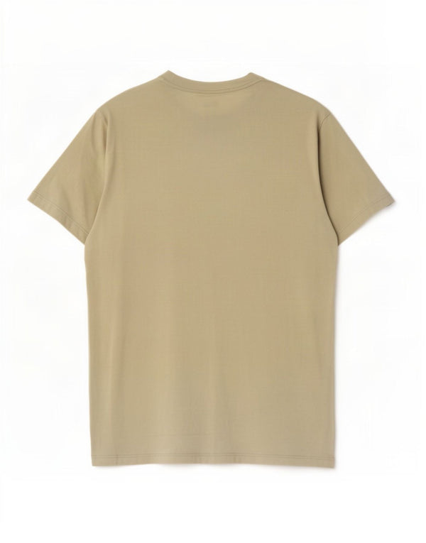 Jack Wolfskin Herre grafisk T-shirt Top UK 40 Medium Beige Bomuld