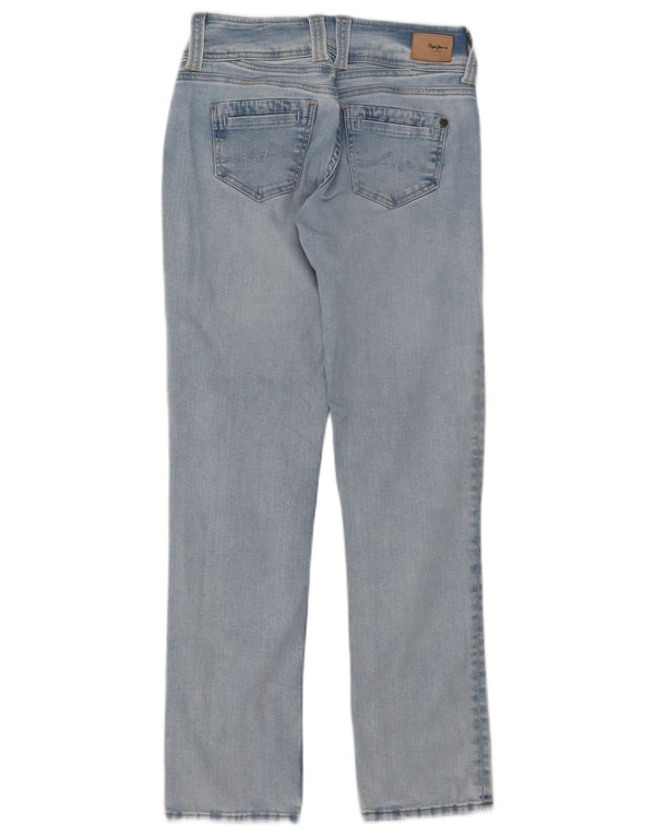 PEPE Jeans Womens Straight W29 L32 Blue Bumbac