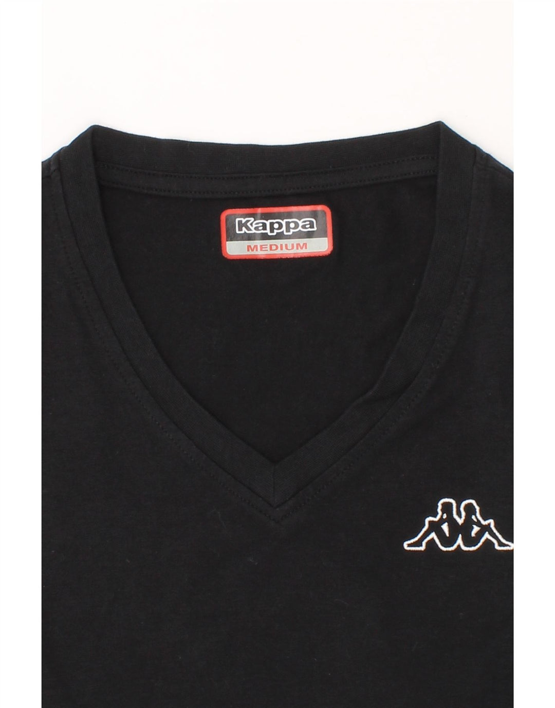 KAPPA Womens T-Shirt Top UK 12 Medium Black Cotton Vintage Kappa and Second-Hand Kappa from Messina Hembry 