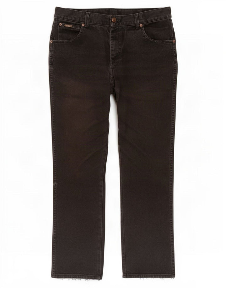 Мужские прямые джинсы Wrangler W36 L32, черный хлопок