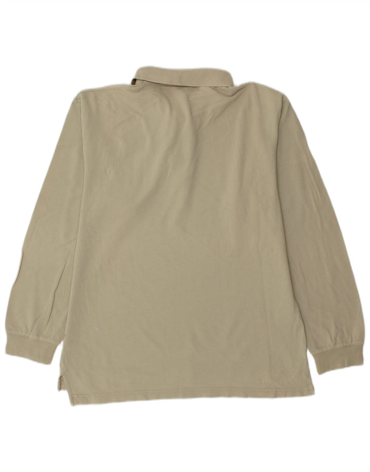 Asics Herren Langarm-Poloshirt Small Beige