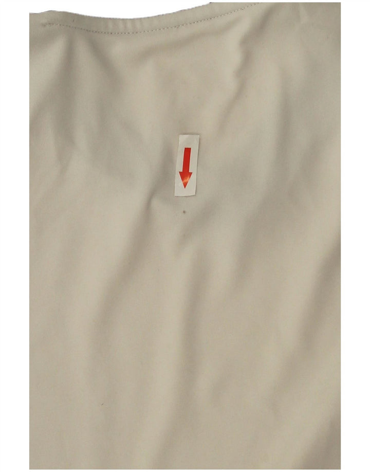 Adidas Mens T-Shirt Top Medium Off White Polyester Sports