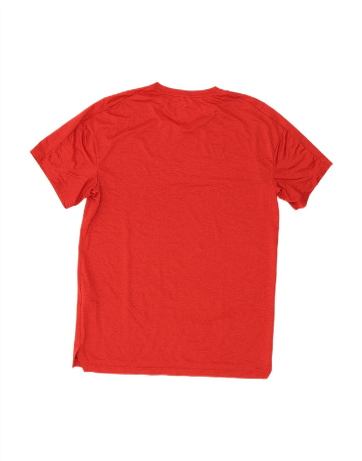 NIKE Mens Dri Fit T-Shirt Top Small Red Pinstripe Polyester
