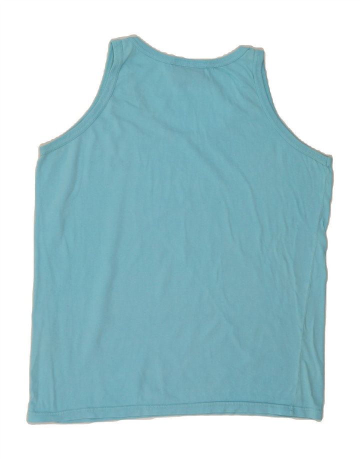 WRANGLER Womens Oversized Vest Top UK 10 Small Blue Cotton Vintage Wrangler and Second-Hand Wrangler from Messina Hembry 