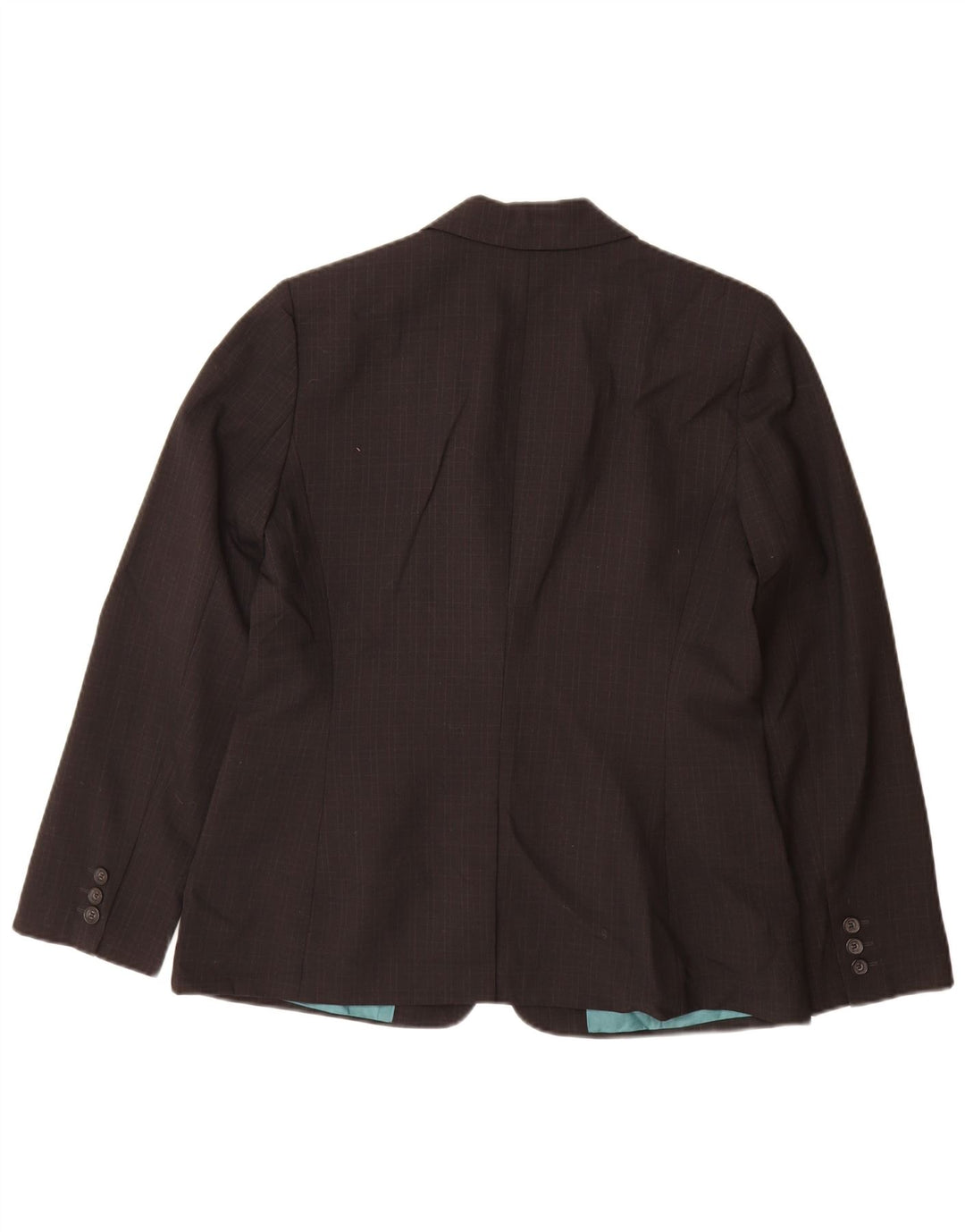 Calvin Klein Womens Blazer Jacket UK 10 Small Black Check Polyester