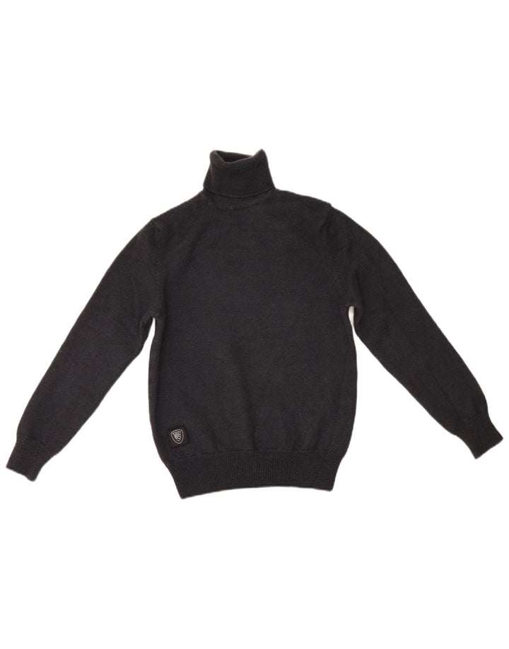 Blauer Womens Roll Neck Jumper Sweater UK 8 Small Grey Wool