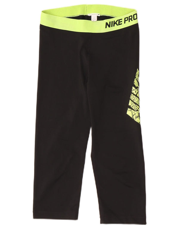 Nike Legging Capri graphique pour femme UK 12 Noir moyen colour block