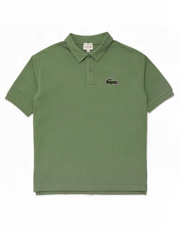 Lacoste Mens Loose Fit Polo Shirt Size 9 4XL Green Cotton
