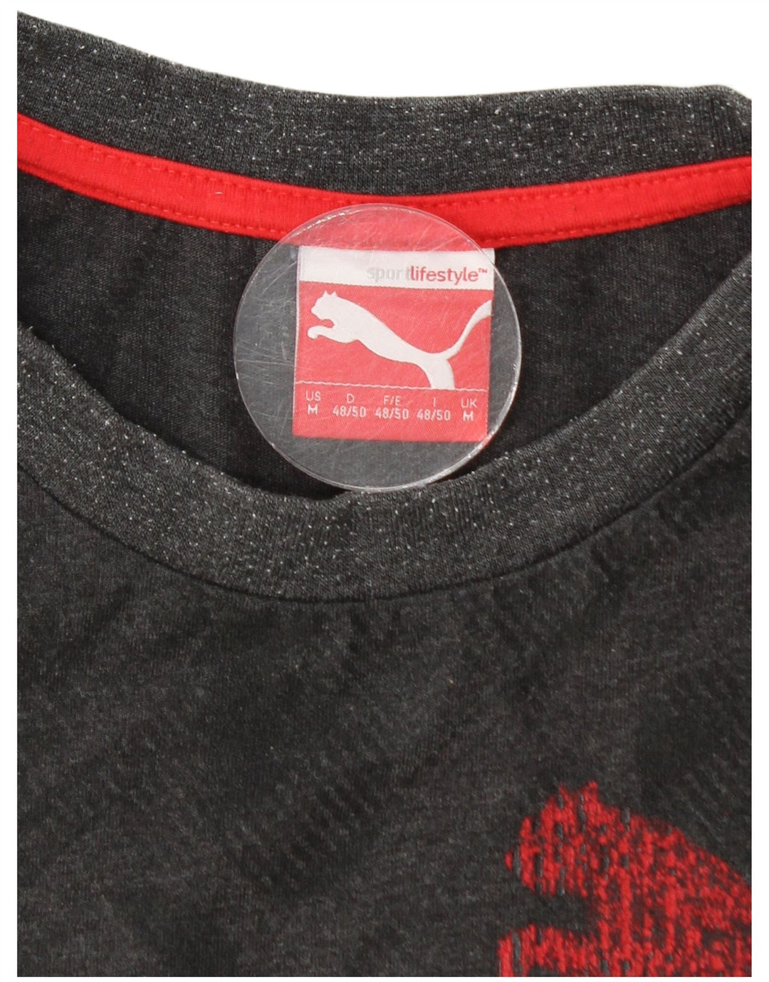 PUMA Mens Graphic T-Shirt Top Medium Grey