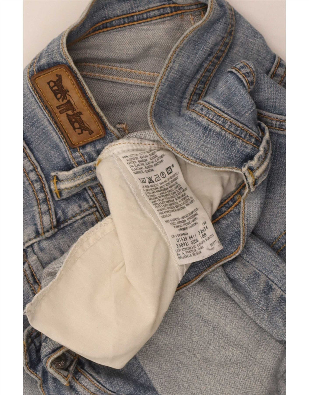 Женские расклешенные джинсы Levi's W32 L30, синий хлопок