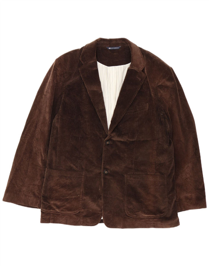 Marks & Spencer Mens Blue Harbour 2 Button Blazer Jacket UK 42 XL Brown