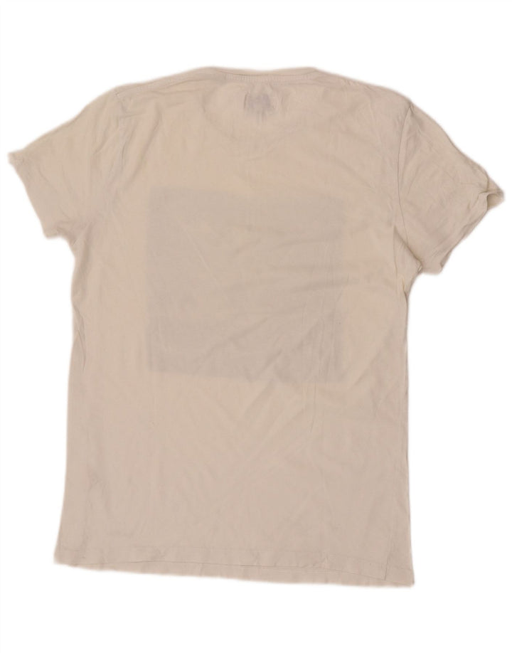 Jack Wills Mens Graphic T-Shirt Top Small White Cotton
