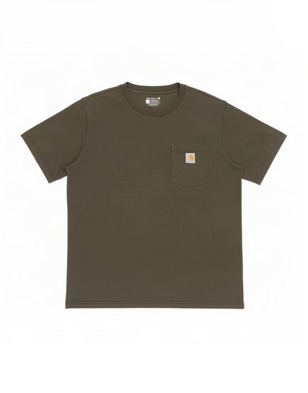 Carhartt T-shirt da uomo dalla vestibilità rilassata Top grande in cotone kaki
