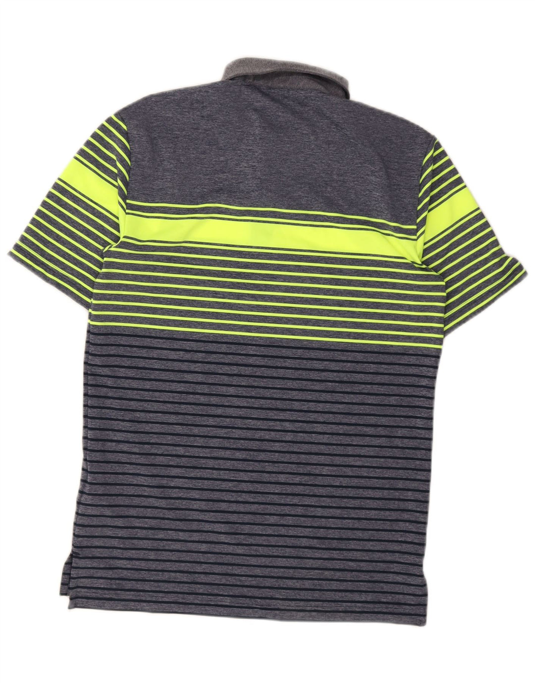 Adidas Mens Polo Shirt XS Navy Blue Striped Polyester