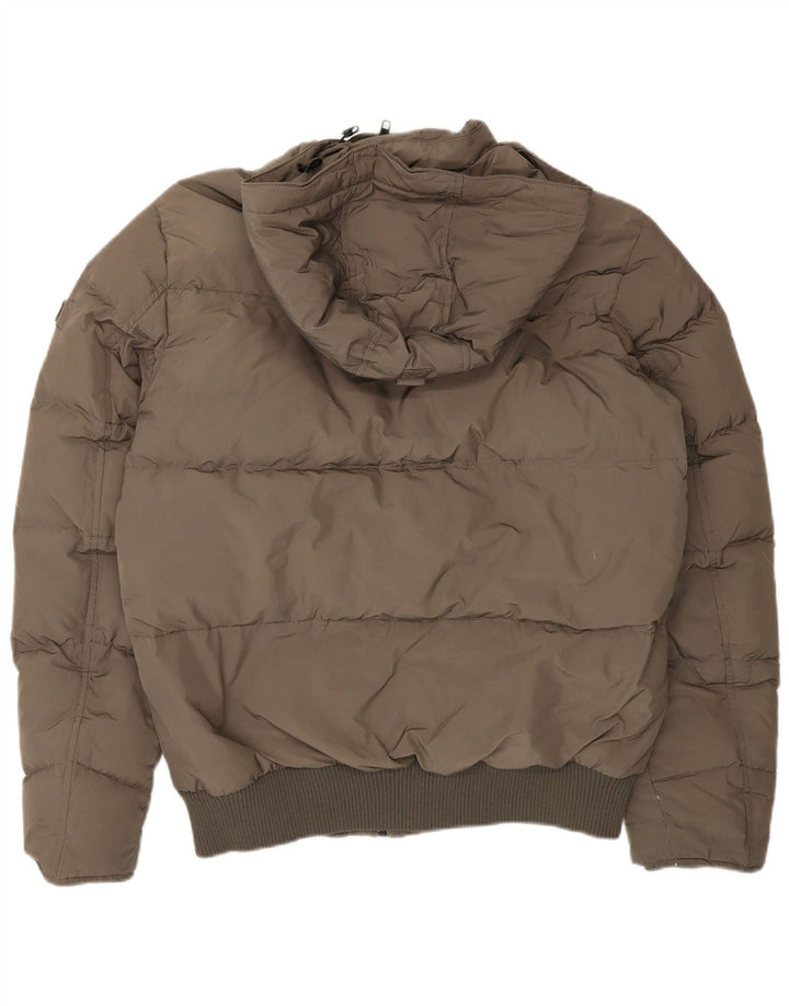 Woolrich Mens Hooded Padded Jacket UK 36 Small Khaki