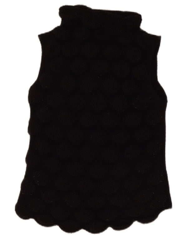 Emporio Armani Camiseta sin mangas para mujer IT 40 Small Black Wool