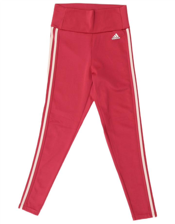 Adidas Womens Aeroready Leggings UK 8/10 Small  Pink Polyester