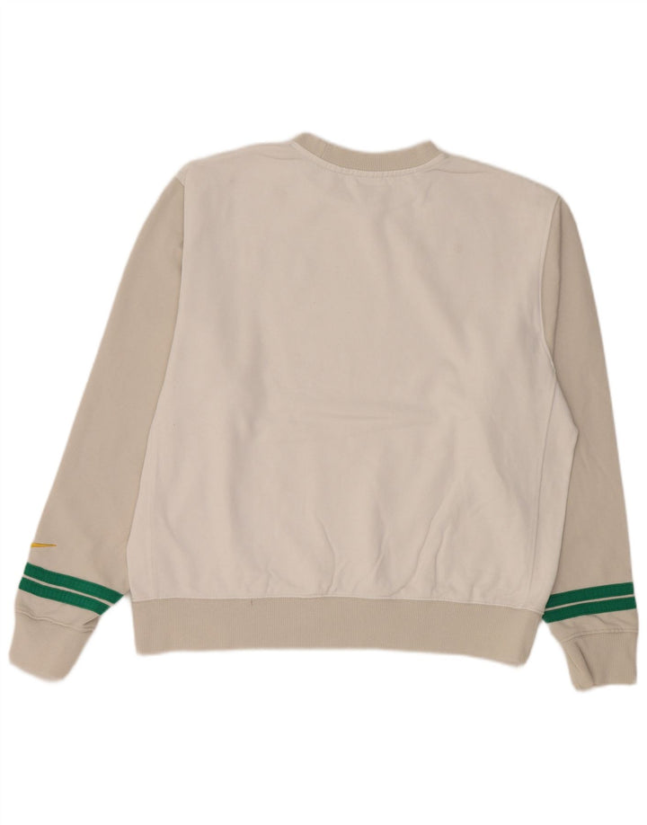 Nike Mens Graphic Sweatshirt Jumper Medium White Colourblock Cotton