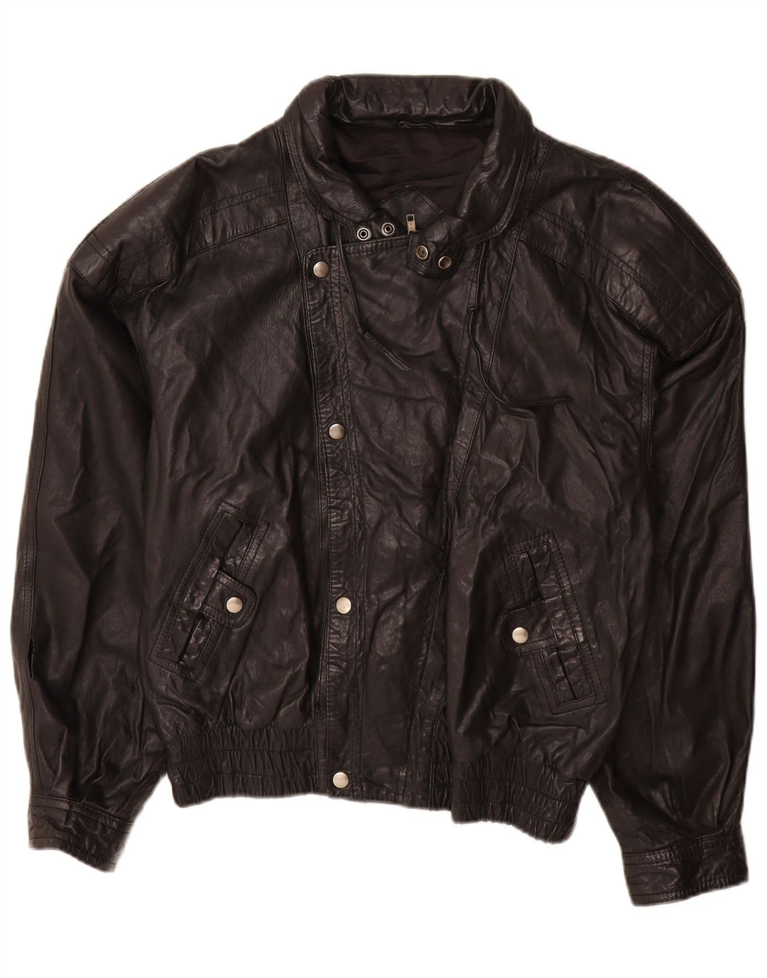 Yukon Trail Mens Leather Jacket IT 50 Large Black