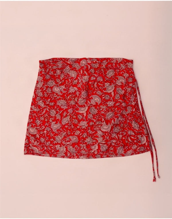 Gonna corta Zara da donna XS W24 rossa floreale