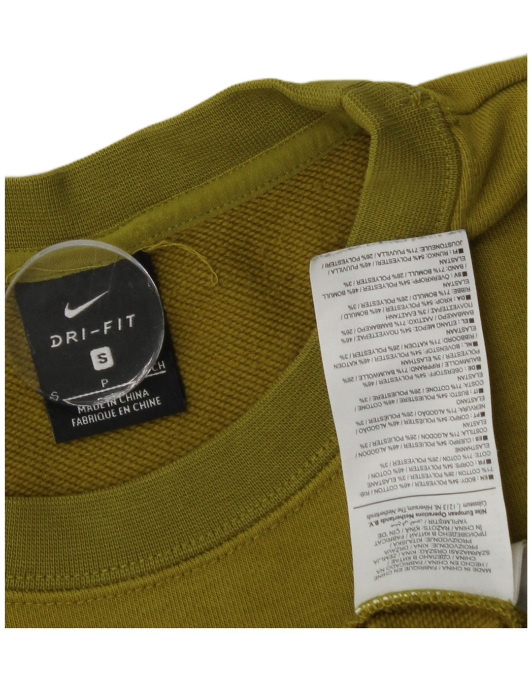 NIKE Mens Dri Fit Graphic Sweatshirt Jumper Small Green Cotton Vintage Nike and Second-Hand Nike from Messina Hembry 