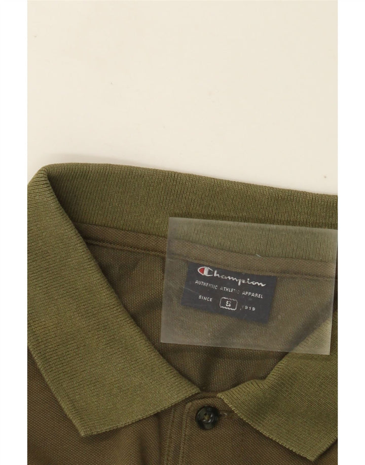 CHAMPION Mens Polo Shirt Small Khaki