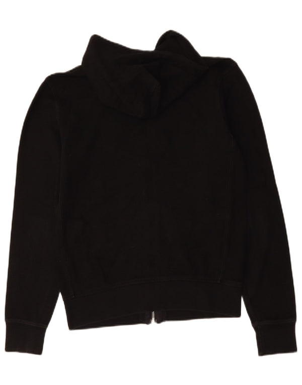 Zara Mens Zip Hoodie Sweater Medium Black Cotton