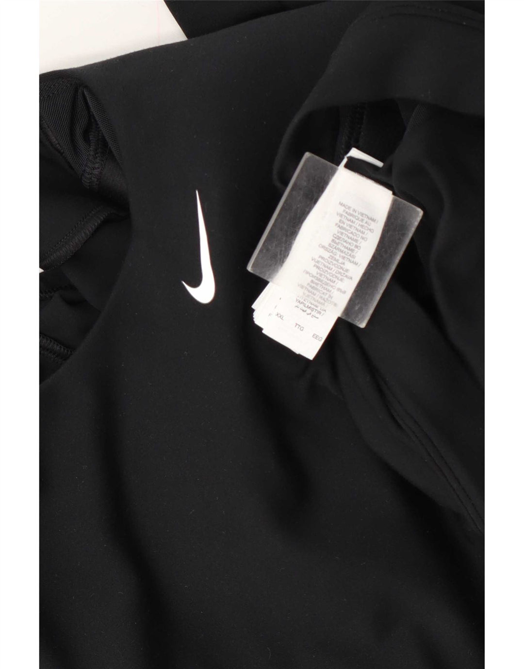 Damski krótki top Nike z długim rękawem, UK 20 2XL, czarny poliester