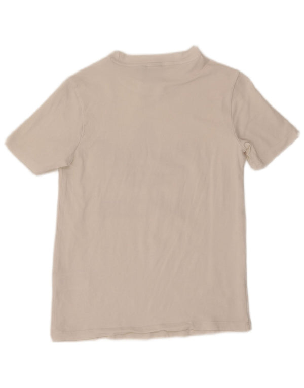 Adidas Damen Grafik T-Shirt Top UK 8 Small Weiße Baumwolle