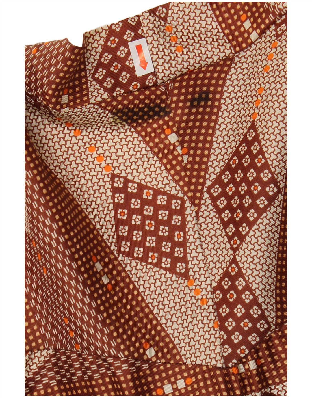 Vintage Womens Wrap Maxi Dress UK 12 Medium Brown Argyle/Diamond