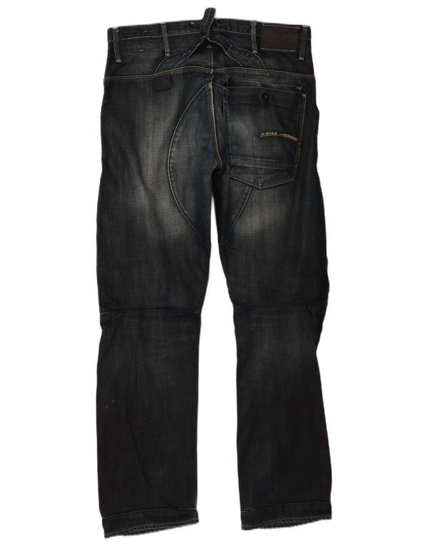 G-Star Mens Cargo Straight Jeans W33 L32 Navy Blue Cotton