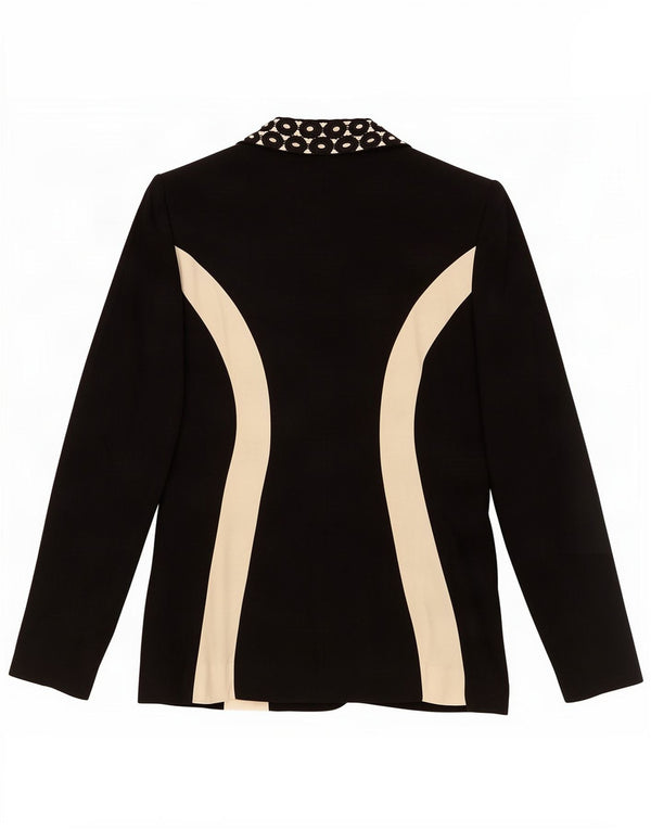 Giacca Blazer 1 Bottone Donna Rebecca IT 42 Medium Black Colourblock