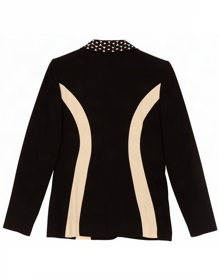 Giacca Blazer 1 Bottone Donna Rebecca IT 42 Medium Black Colourblock