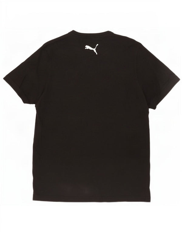Puma Mens T-Shirt Top Large Black Cotton
