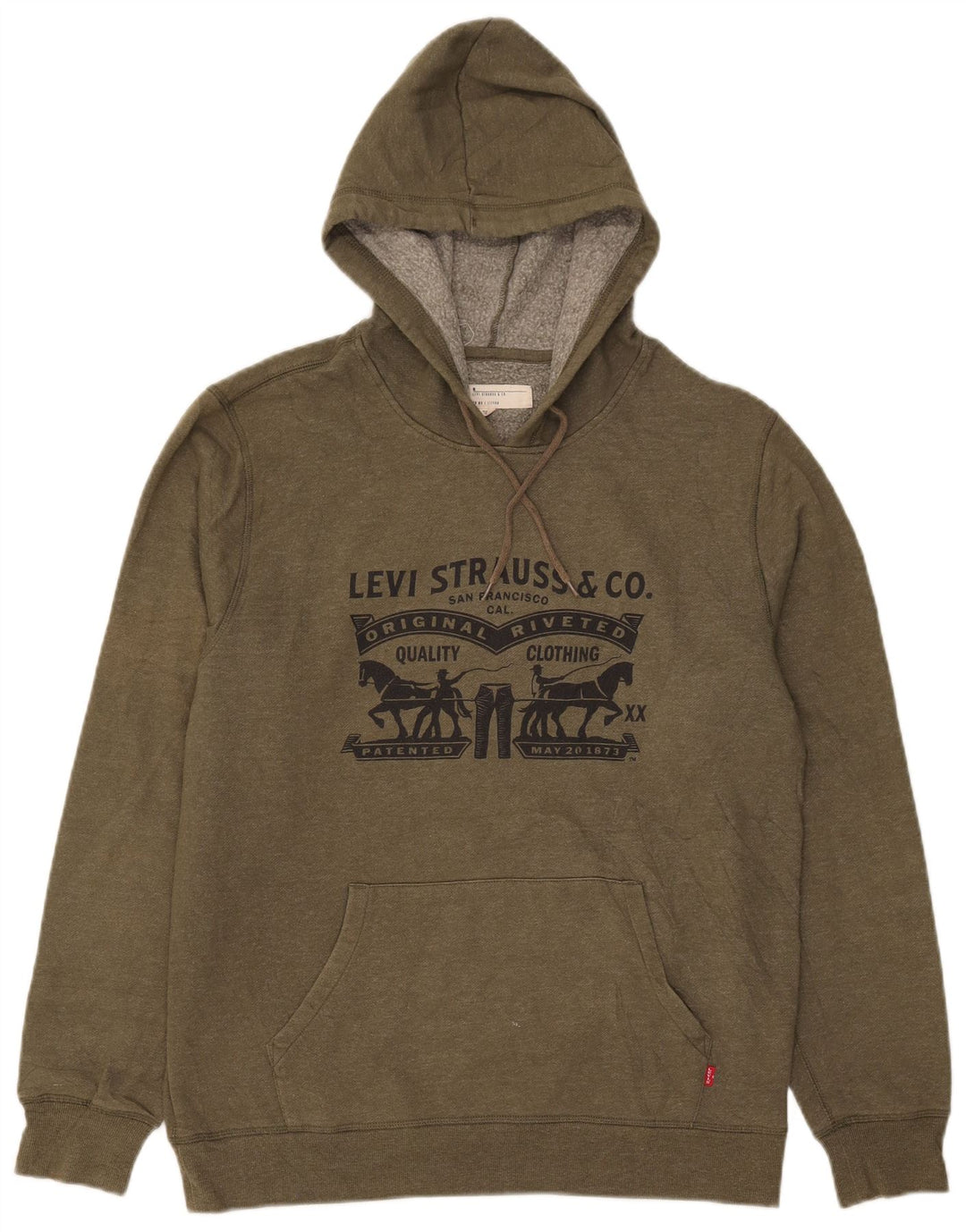 Levi's Grafisk hættetrøje til mænd Medium Khaki Bomuld