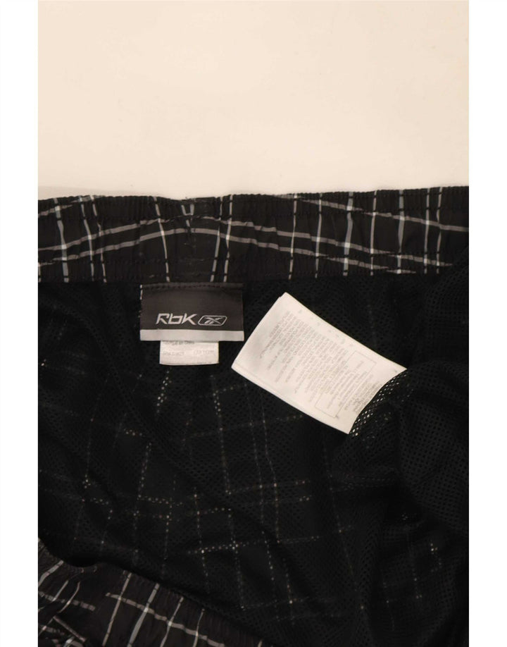 Pantaloncini da bagno Reebok da uomo 2XL poliestere nero a quadri
