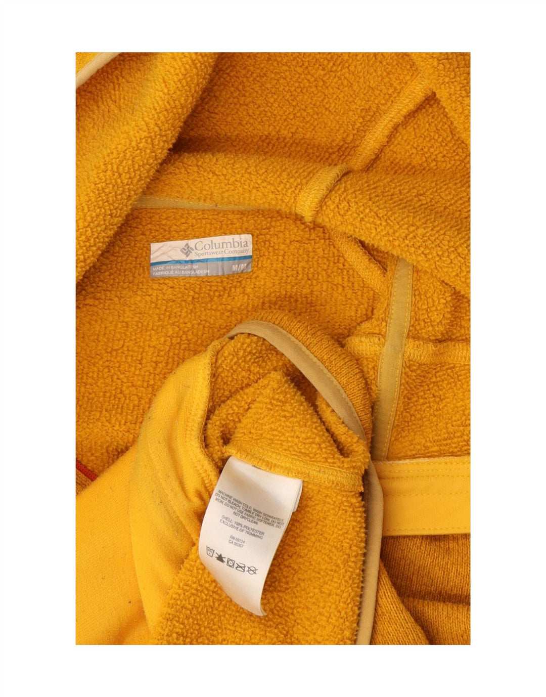 Columbia Womens Hooded Cardigan Sweater UK 12 Medium Yellow Polyester