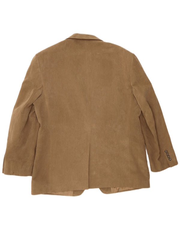 Marks & Spencer Mens 2 Button Blazer Jacket UK 42 Large Beige Polyester