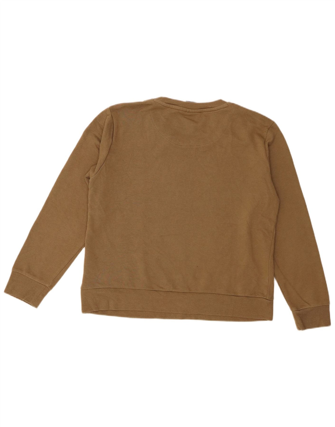 Dkny Womens Graphic Sweatshirt Jumper UK 14 Medium Khaki Cotton