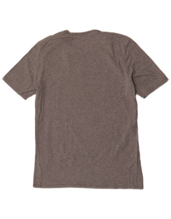 Nike Camiseta con gráfico de corte atlético para hombre Top de algodón gris medio