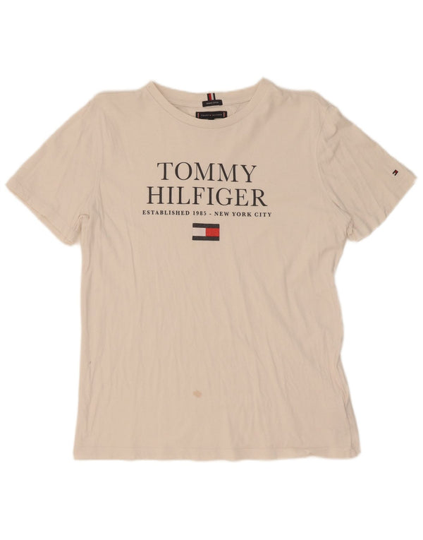 Tommy Hilfiger Boys Graphic T-Shirt Top 15-16 ετών λευκό βαμβακερό