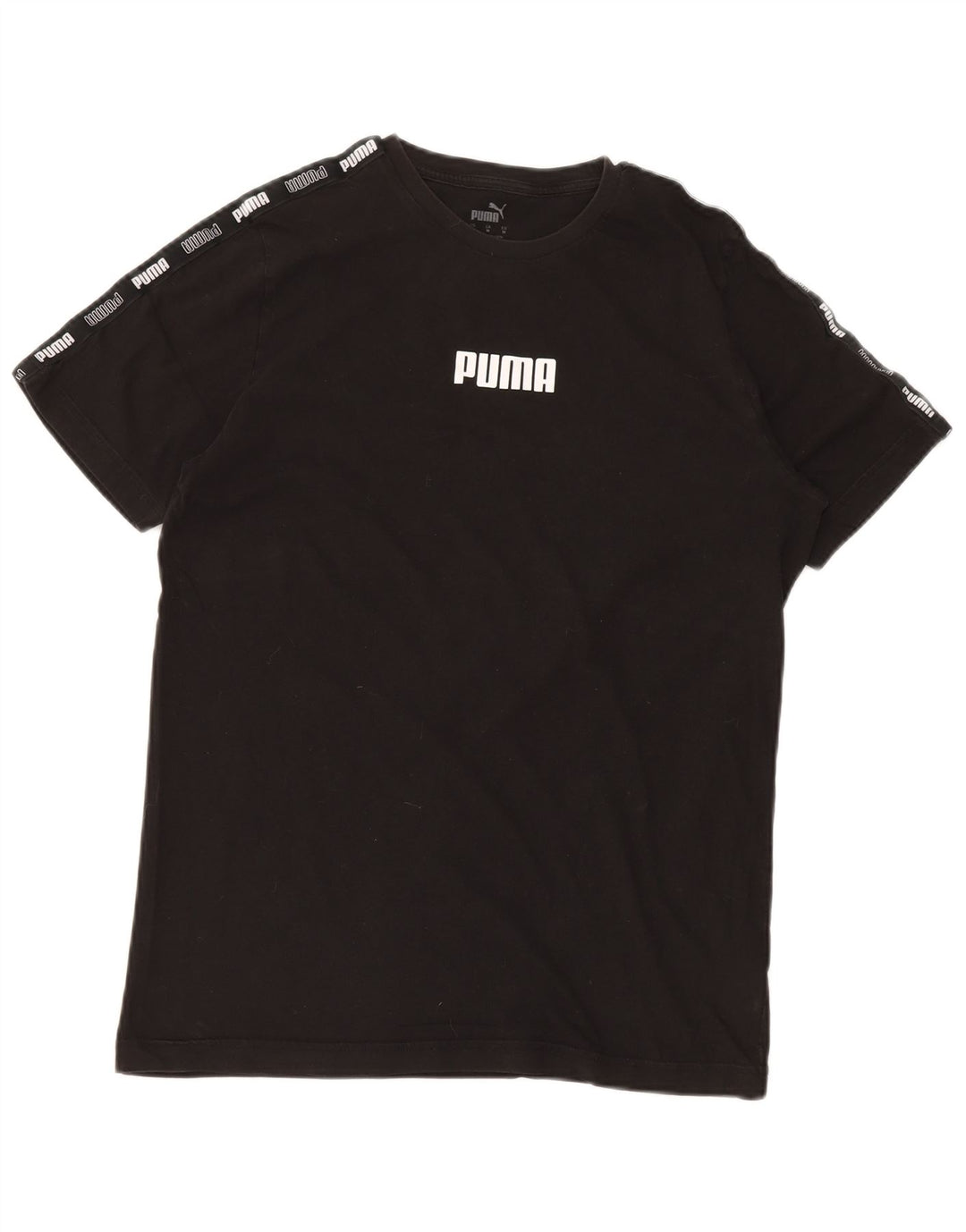 PUMA Grafisk T-shirt til mænd, medium sort bomuld