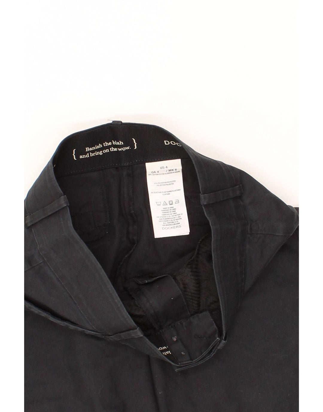 DOCKERS Womens Casual Shorts US 4 Small W27  Black Cotton Vintage Dockers and Second-Hand Dockers from Messina Hembry 
