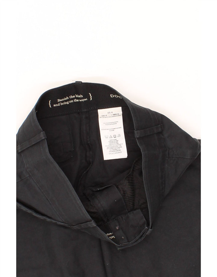 DOCKERS Womens Casual Shorts US 4 Small W27  Black Cotton Vintage Dockers and Second-Hand Dockers from Messina Hembry 