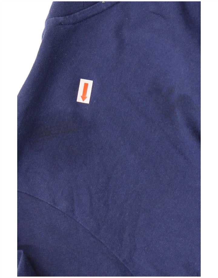 ADIDAS Herre T-Shirt Top Medium Marineblå Bomuld