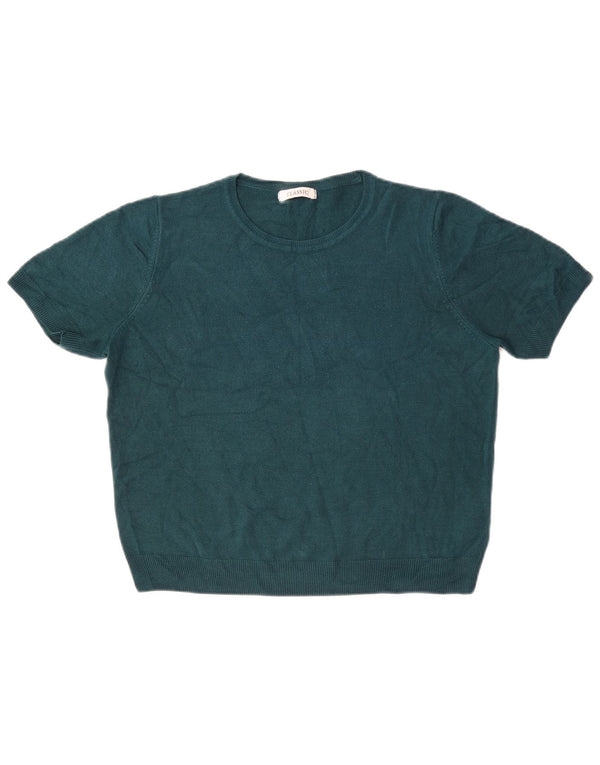 Marks & Spencer Camiseta para Mujer Top UK 44 Grande Acrílico Verde