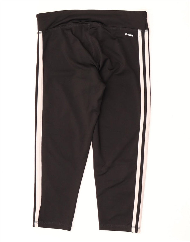 Adidas Dame Climalite Capri Leggings UK 12/14 Medium Black Polyester