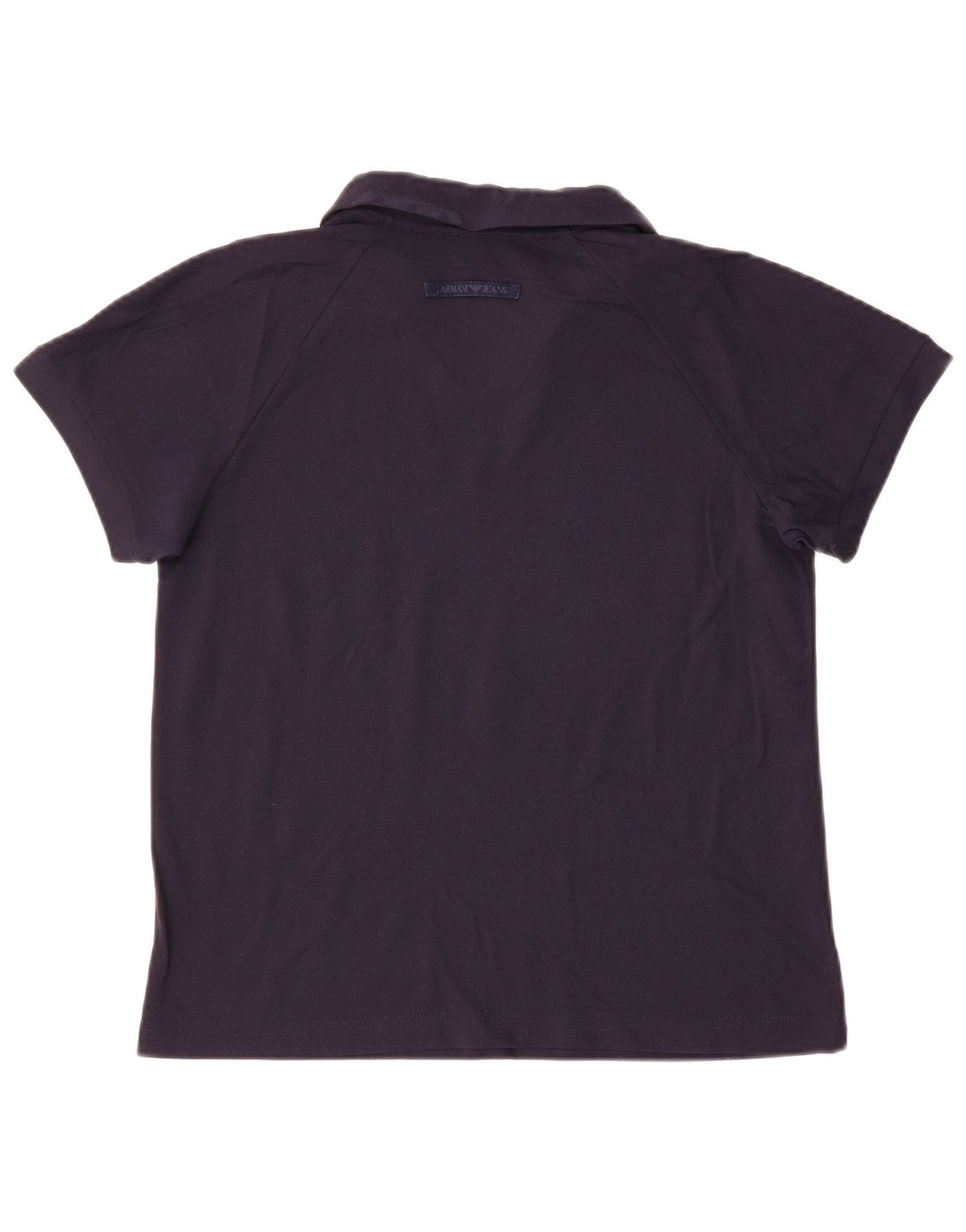 Armani Jeans Womens Polo Shirt UK 14 Medium Navy Blue
